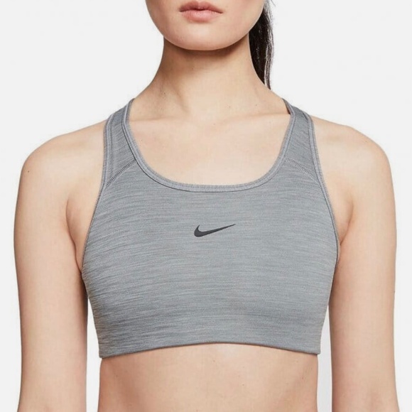Nike Dri-FIT Classic Swoosh Sports Bra Womens Size XS Grey NWT - Picture 1 of 4